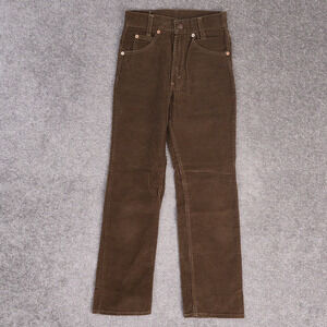 VTG Levi's White Tab 22x25 Slim Fit Corduroy Straight Leg Brown Pants